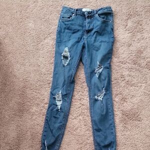 Refuge Distressed Blue Skinny Jeans